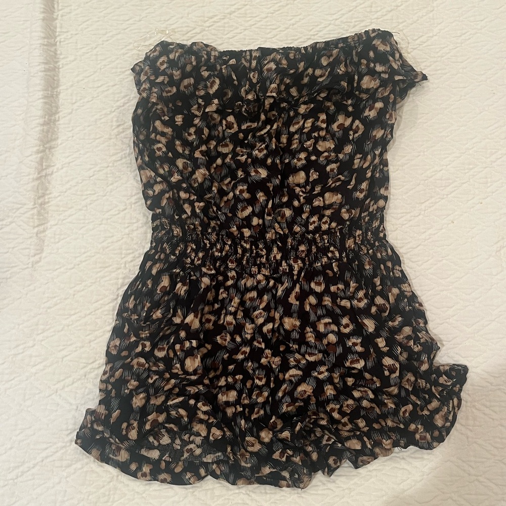 Strapless Leopard Print Romper!🖤